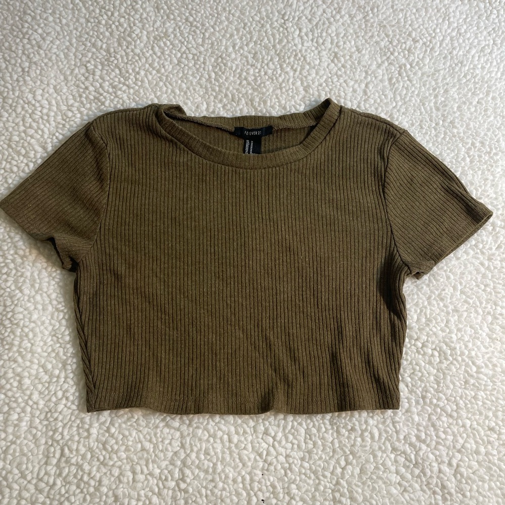 Green crop top